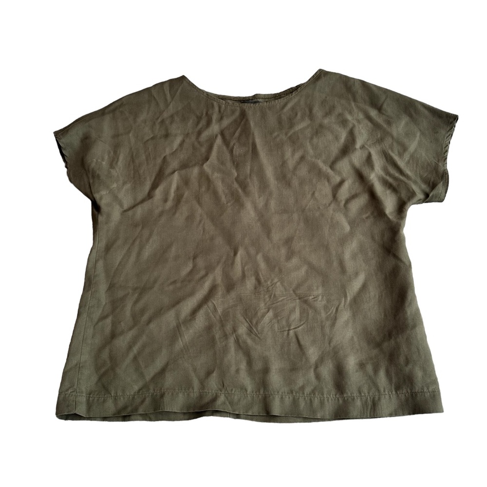 REFORMATION army green short sleeve M